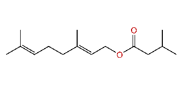 (E)-3,7-Dimethyl-2,6-octadienyl 3-methylbutanoate